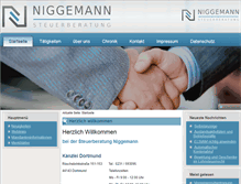 Tablet Screenshot of niggemann-steuerberatung.de